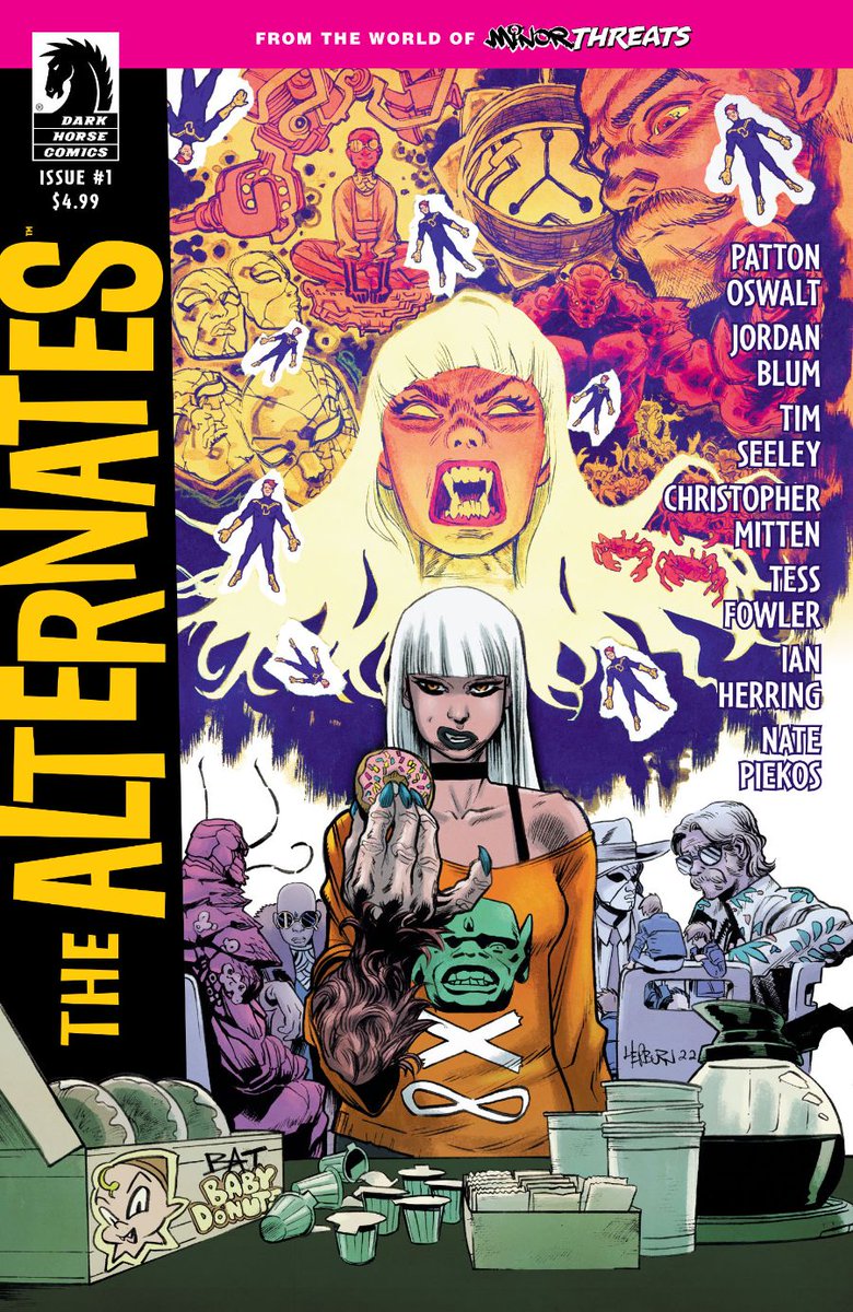 PATTON OSWALT AND JORDAN BLUM RETURN TO THE WORLD OF “MINOR THREATS” WITH “THE ALTERNATES” bit.ly/3X9XNnS @darkhorsecomics @pattonoswalt @BlumJordan @HackinTimSeeley @Chris_Mitten @TessFowler  
@blambot