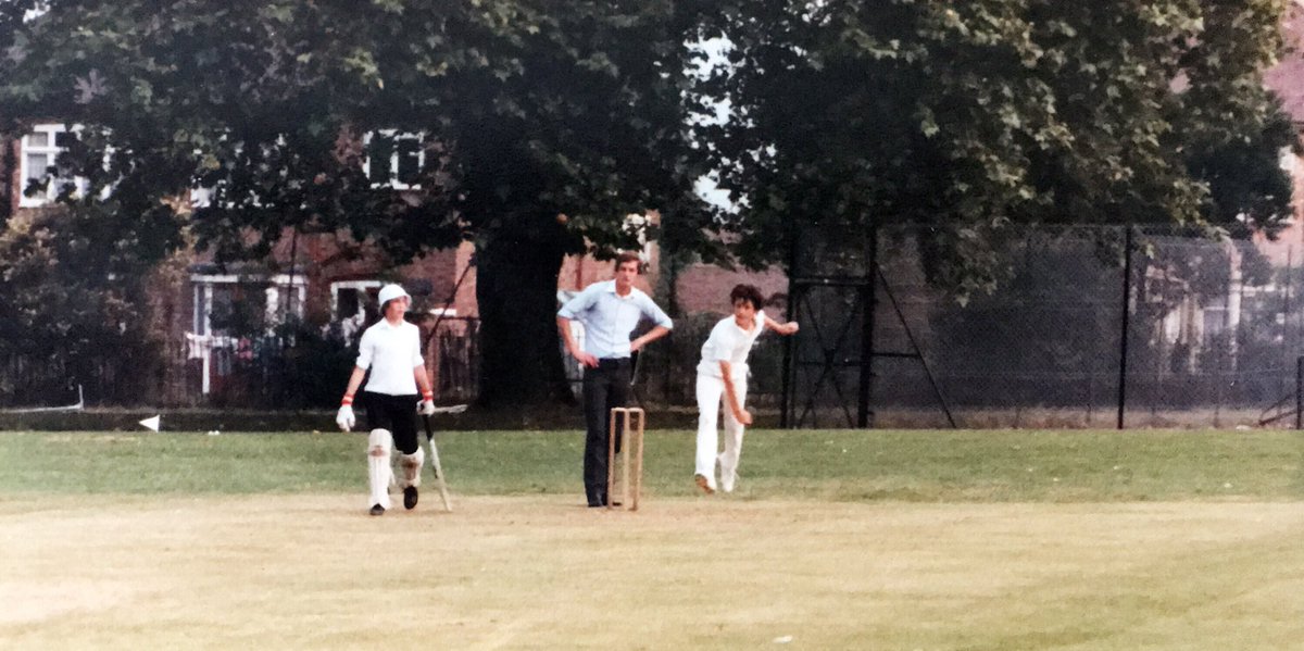 Obit, pre obit photos: with my main sport of cricket and a little bit of basketball - and missing all my hockey : years c1983-87, Enfield, North London