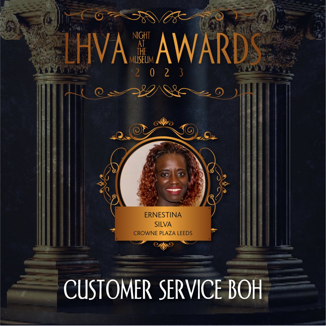 LHVA (@lhvaleeds) on Twitter photo Congratulations to Ernestina Silva from <a href="/CrownePlazaLDS/">Crowne Plaza Leeds</a> on winning the Back of House 2023 Award!🎉 Congratulations to Ernestina Silva from <a href="/CrownePlazaLDS/">Crowne Plaza Leeds</a> on winning the Back of House 2023 Award!🎉