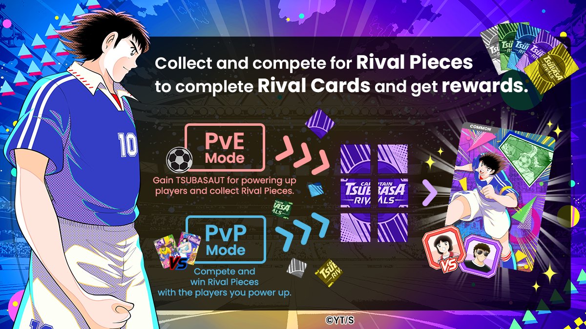 EnnovatorsP's tweet photo. 3/ Experience intense PvP battles, challenge rivals, compete in thrilling tournaments, and trade NFT players to build your ultimate dream team. Earn $TSUBASAUT tokens for rewards and enhancements. Don't miss this opportunity! ⚔️⚡️ https://t.co/cf1wu7ebDa