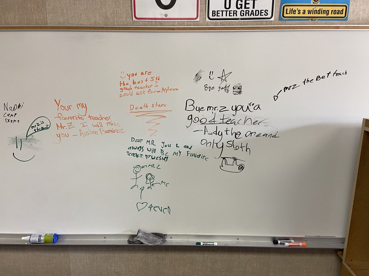 Came back to my room after a tearful farewell and this was on my whiteboard. There was a lot of water works from this group. <a href="/PabloTacOside/">Pablo Tac School of the Arts</a> @OsideUSD