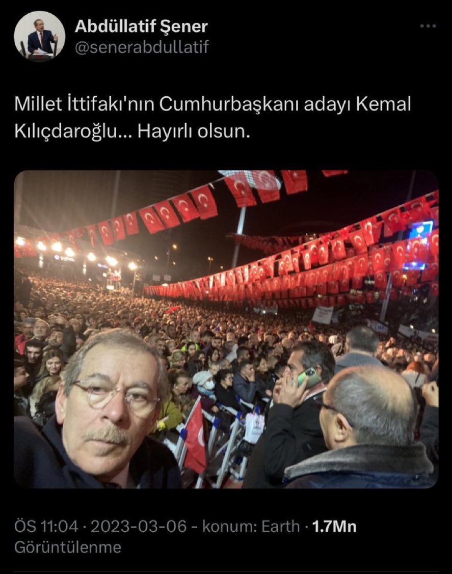 Zübük Abdüllatif Şener: 5 yıl havadan CHP’nin salaklığı sayesinde maaş aldım keyif yaptım ama CHP’ye ve adayına oy vermedim şimdi Erdoğan çağırırsa giderim… #cokusdonemi