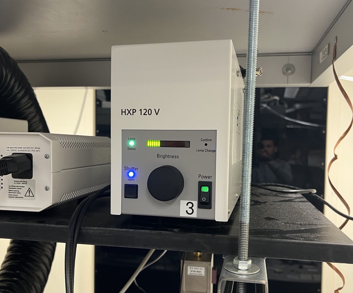 Keeping the lights on! An eventful 4th week on the job swapping out bulbs. Huge thanks to Steve T. at <a href="/zeiss_micro/">ZEISS Microscopy</a> support for assisting on the software end to ensure our users could visualize under fluorescent lighting! <a href="/OpenMICBerkeley/">Open MIC @ Berkeley</a>