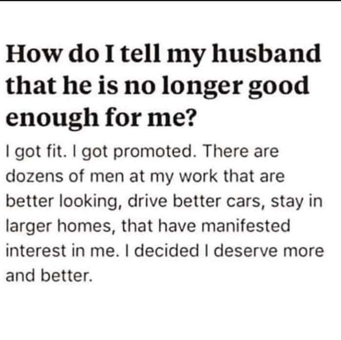 Haqiqatjou's tweet photo. How it begins: "I want my wife to feel strong and empowered! Her career is just as important as mine!"

How it ends: https://t.co/SEVyihT3V7