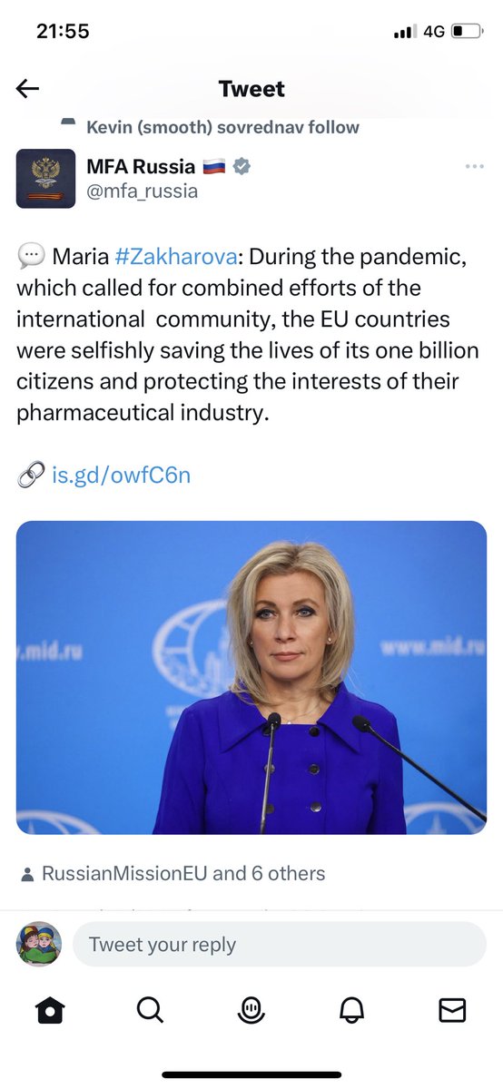harja_alina's tweet photo. E adesso chi lo dice ai #Novax, #NonUE, #ProPutin e vari cretini che pure la “madre ruzzia” dice che la “malvagia” #UE ha salvato le loro vite?! “Egoisticamente” (pazienza).
Poi, vabbè, ha fatto un po’ male i conti: magari fossimo 1 miliardo.
Buon divertimento a blastare #M5S! https://t.co/3v3d4VJjlK