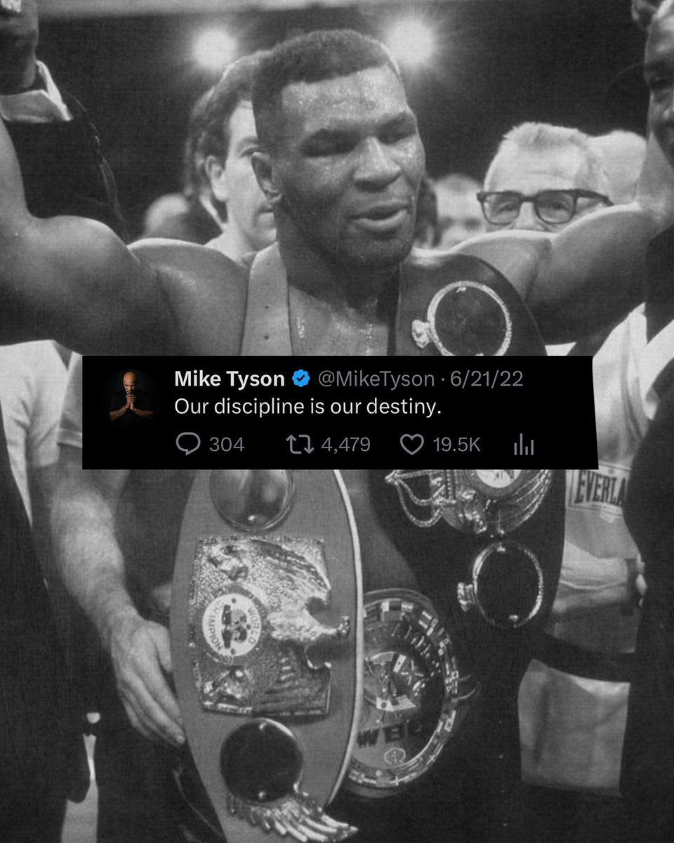 “Our discipline is our destiny” - Thread from Mike Tyson @MikeTyson ...