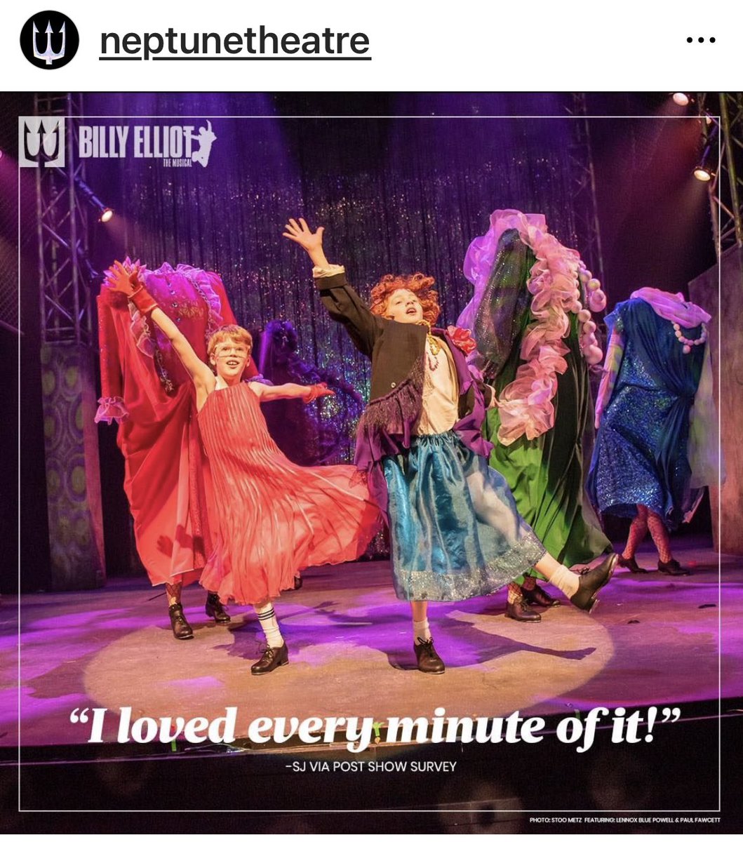 A few more shows of Billy Elliott to go. Anyone in Hfx that wants to go @NeptuneTheatre is the place!!  So proud of this kid, and the whole cast, who provided such an entertaining and emotional show night after night for the past few months!