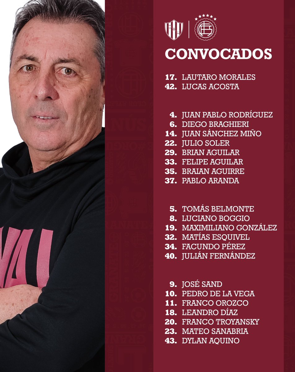 natumader's tweet photo. 🛑 URGENTE 🛑

🇶🇦 @clublanus informa que de cara a la convocatoria 🆚 Unión por la #Fecha14, Lautaro "el Laucha" Acosta, no será citado en el marco de la denuncia por violencia machista y se tomará una licencia por ahora indefinida.

.

El Depto. de Género activó su protocolo. https://t.co/7WGhStuQ41