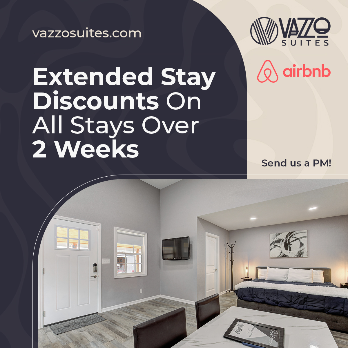 VAZZO Suites in Seneca, Missouri offers discounts for extended stays over 2 weeks! Send us a private message with your requested dates to book. 
vazzosuites.com
#VAZZOsuites #Motel #Rental #ExtendedStays #Discount