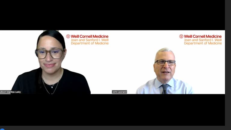 WCMDeptofMed's tweet photo. It's been a pleasure to kick off summer with our new Vitals video series, in which @JohnPLeonardMD interviews members of our diverse #WDOM community of clinicians, researchers, trainees, and administrative staff: https://t.co/xMNnj83kQ2 https://t.co/AhJAfEpv7R