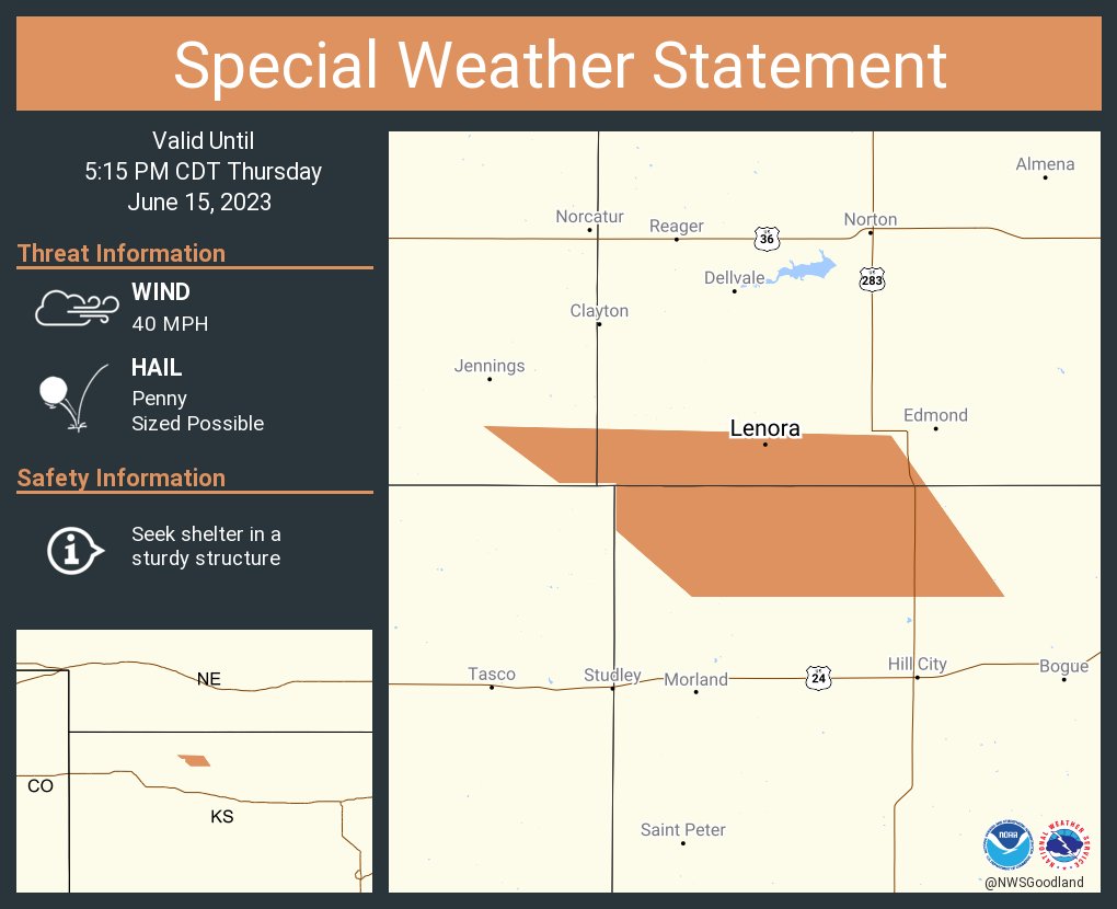 NWS Goodland on Twitter "A special weather statement has been issued