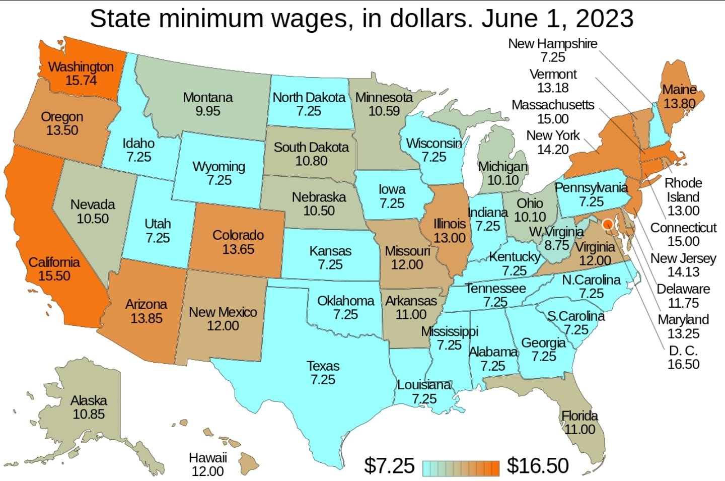 Leaf man on X: "Current minimum wage is an interesting measure for which  red states have the least insane politics https://t.co/pmq36G42BO" / X