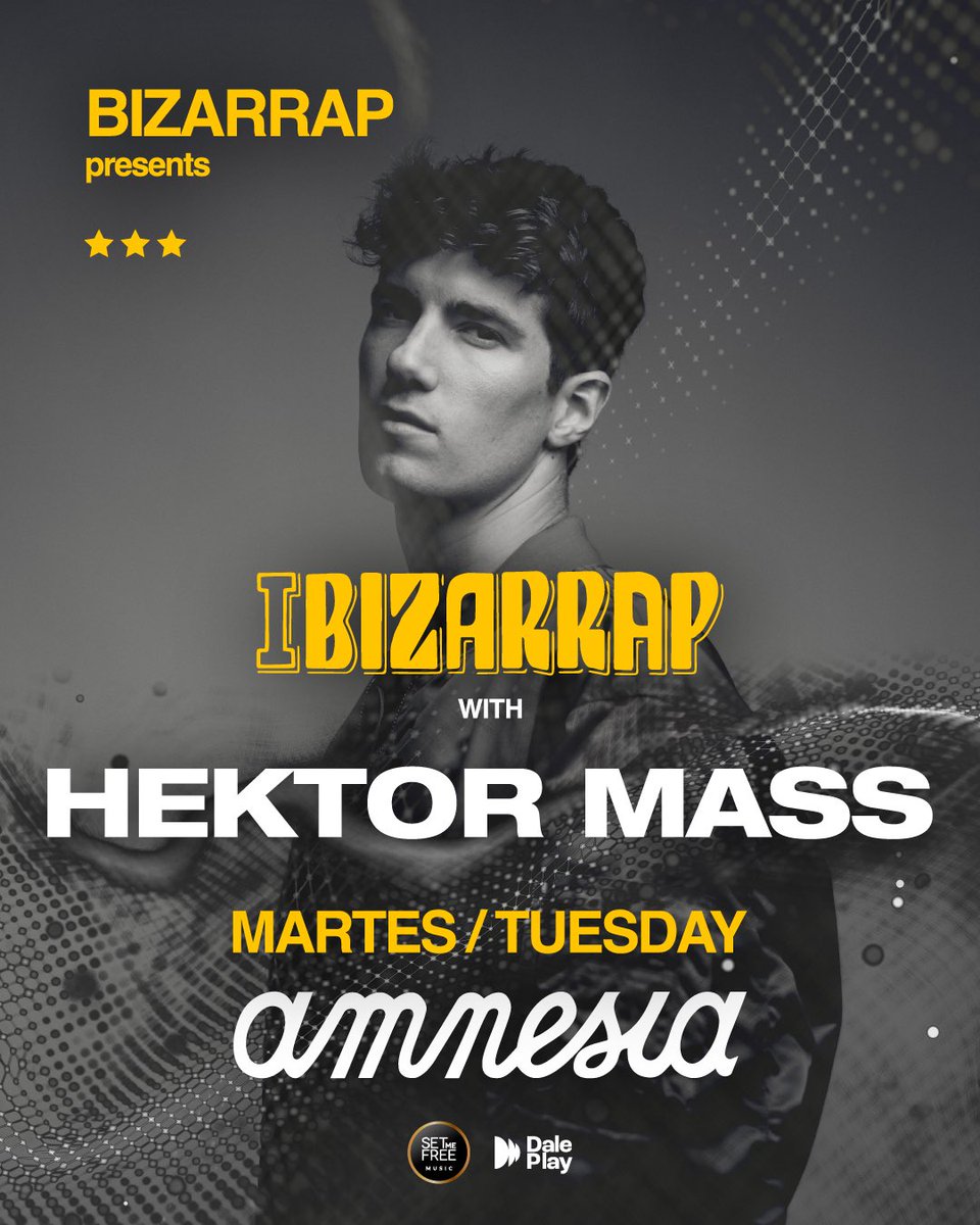 Os espero todos los martes del 25 de julio al 22 de agosto con <a href="/bizarrap/">bzrp</a> en <a href="/Amnesia_Ibiza/">Amnesia Ibiza</a> !! Nos vemos pronto 🤘🏼🧢 #bizarrap #ibiza #amnesiaibiza