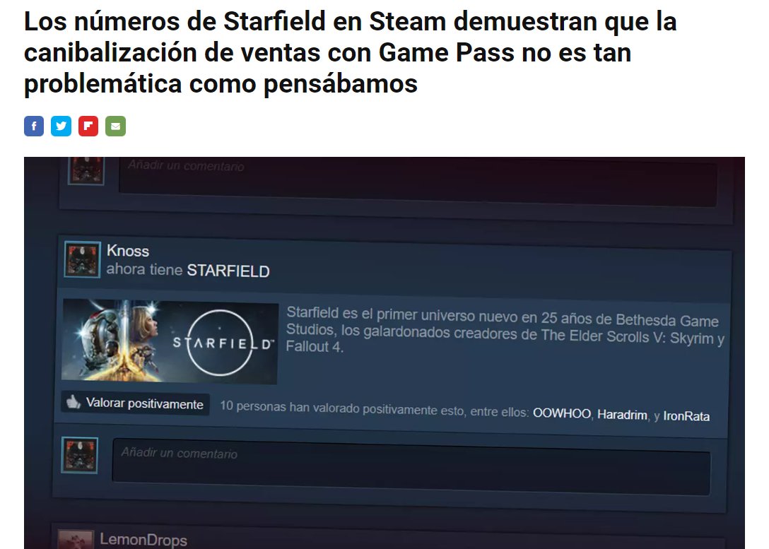 👀🔥

Mientras tanto, la prensa cambiando de narrativa porque sabe lo que se viene con Starfield: