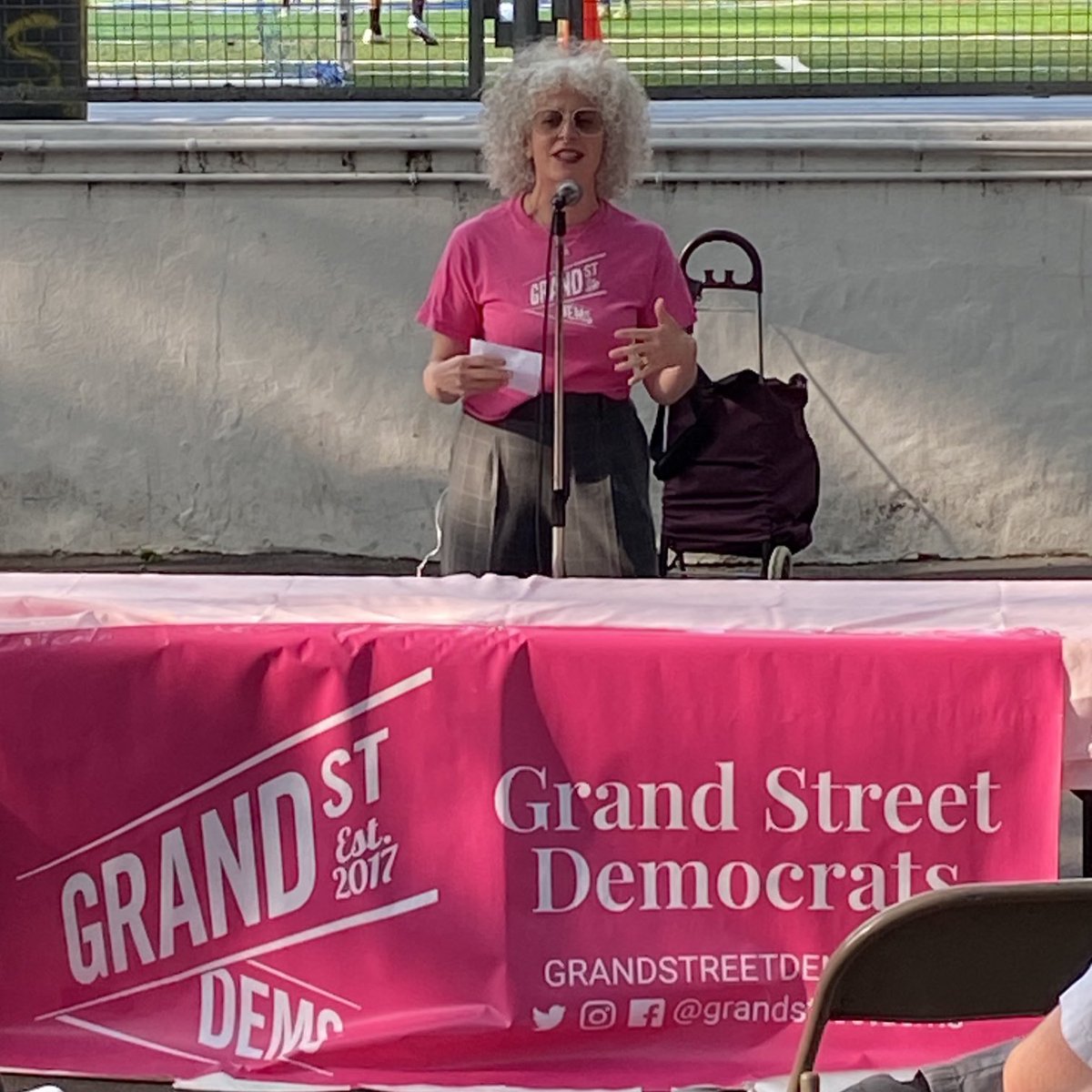District Leader ⁦⁦<a href="/claskow/">Caroline Laskow</a>⁩ speaks about how she is filled with hope by the activism of ⁦<a href="/GrandStreetDems/">Grand Street Dems</a>⁩,  ⁦<a href="/ChrisMarteNYC/">Christopher Marte</a> ⁩&amp; the members of our #LES community. 🗳️ #GSDPrimaryRally
