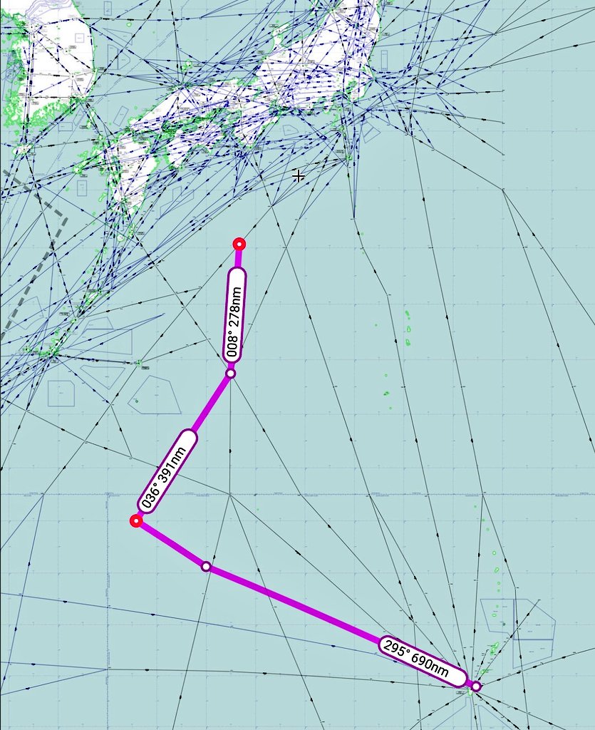 FMilcoms's tweet photo. On July 14 around 2200, 
#TOXIN? 11 flt (#B52) 
#AE5871 60-0007
#AE5881 60-0029
flew out of PGUA and travelled NE along the coastline of Japan.

#PEARL 41 #AE04CF from PGUA
#PEARL 52 #AE07C2 from RJSM
provided the AR.

#BTF https://t.co/lY6MIlp6Tp