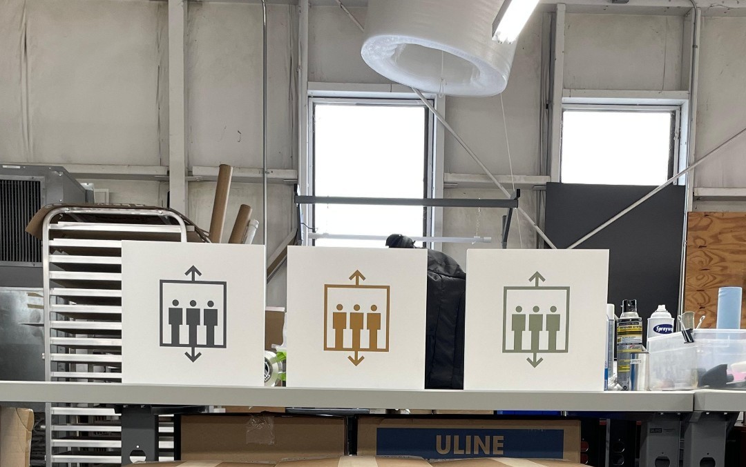 Great working with our friends at Google with another pallet load of directories and stair signs. The Cadwell team is always ready to help big firms like Google, Hubspot, Mass General Brigham, or even small firms who need a new lobby logo sign! Call or email if we can help.