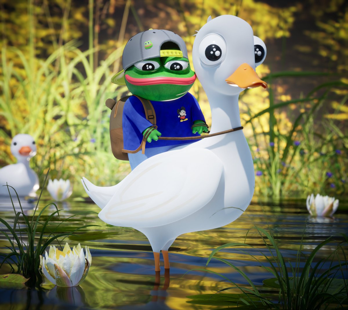 GN FROG FAM 🦆🐸

The Goose  

NFTs are here to stay, alive and thriving for the long haul!

#nftart #nft3D #nftartist #memeart #pepeart📈🐂