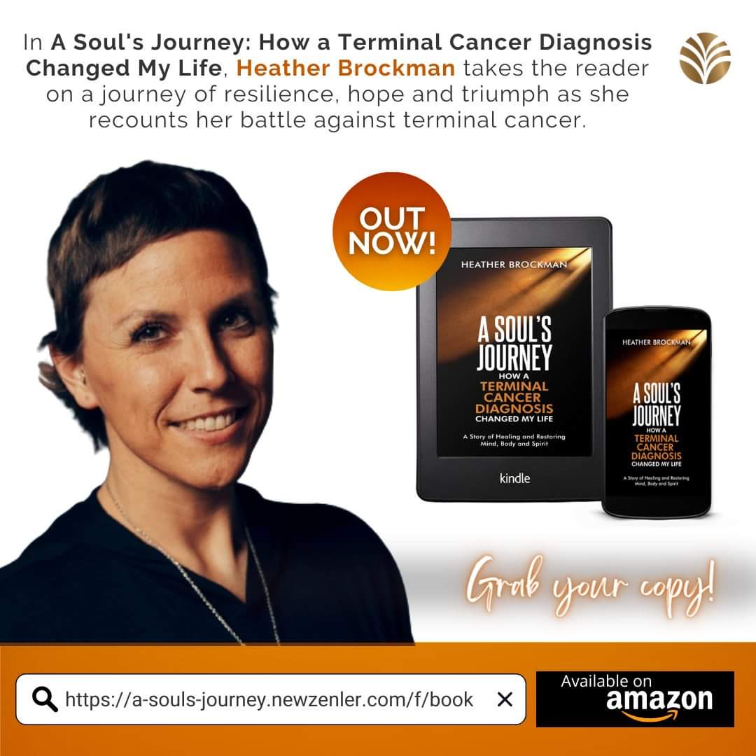 #BOOKLAUNCH - A Soul's Journey: How a Terminal Cancer Diagnosis Changed My Life by #heatherbrockman now available on Amazon a-souls-journey.newzenler.com/f/book

#cancer #cancersurvivor #asoulsjourneybook  #fountofgracecreatives #faith #breastcancer #cancerjourney #cancerfree #terminalcancer