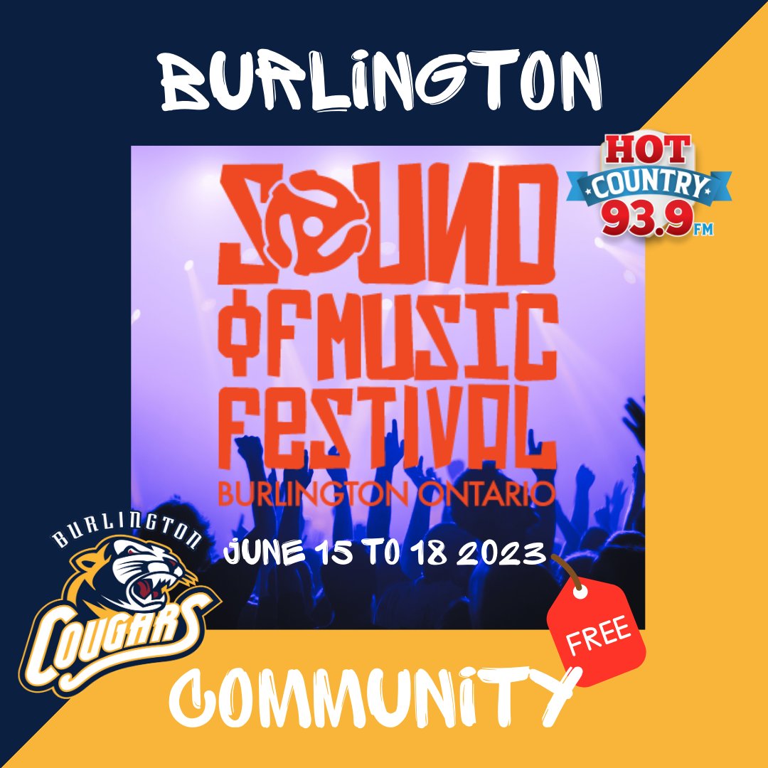 Burlington Cougars (@ojhlcougars) on Twitter photo 📢COMMUNITY EVENT ANNOUNCEMENT📢
<a href="/BSOMF/">Sound of Music Festival</a>
2023 Meet us at the Access Storage Stage Saturday June 17th at 1pm where we will help our good friend Tracy Lynn from <a href="/HotCountry939/">Hot Country 93.9</a>
kick off the concert! Go to soundofmusic.ca to plan your visit #gocougsgo #supportyourcommunity 📢COMMUNITY EVENT ANNOUNCEMENT📢
<a href="/BSOMF/">Sound of Music Festival</a>
2023 Meet us at the Access Storage Stage Saturday June 17th at 1pm where we will help our good friend Tracy Lynn from <a href="/HotCountry939/">Hot Country 93.9</a>
kick off the concert! Go to soundofmusic.ca to plan your visit #gocougsgo #supportyourcommunity
