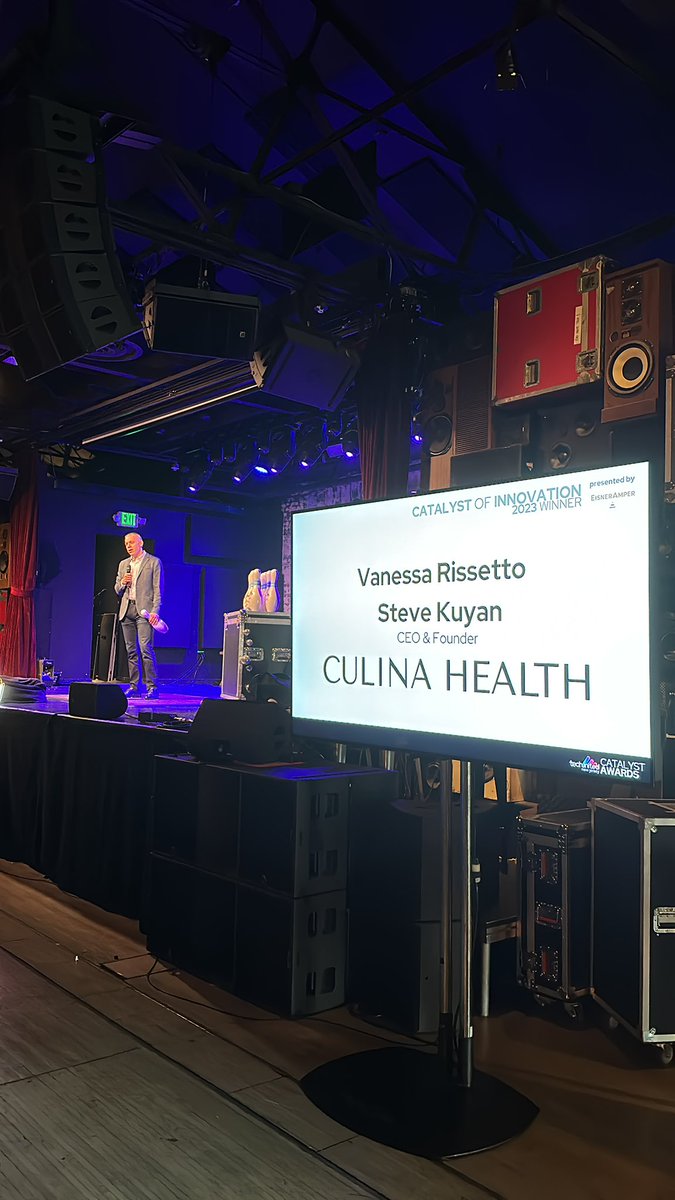 A large congratulations to <a href="/culinahealth/">Culina Health</a>, the winner of the NJ Catalyst of Innovation award! 🎉Bridging the gap to trustworthy and accessible nutrition care, their team is making a powerful impact on the healthcare industry! #CatalystAwards #AsburyLanes #NJTech #NorthtoShore