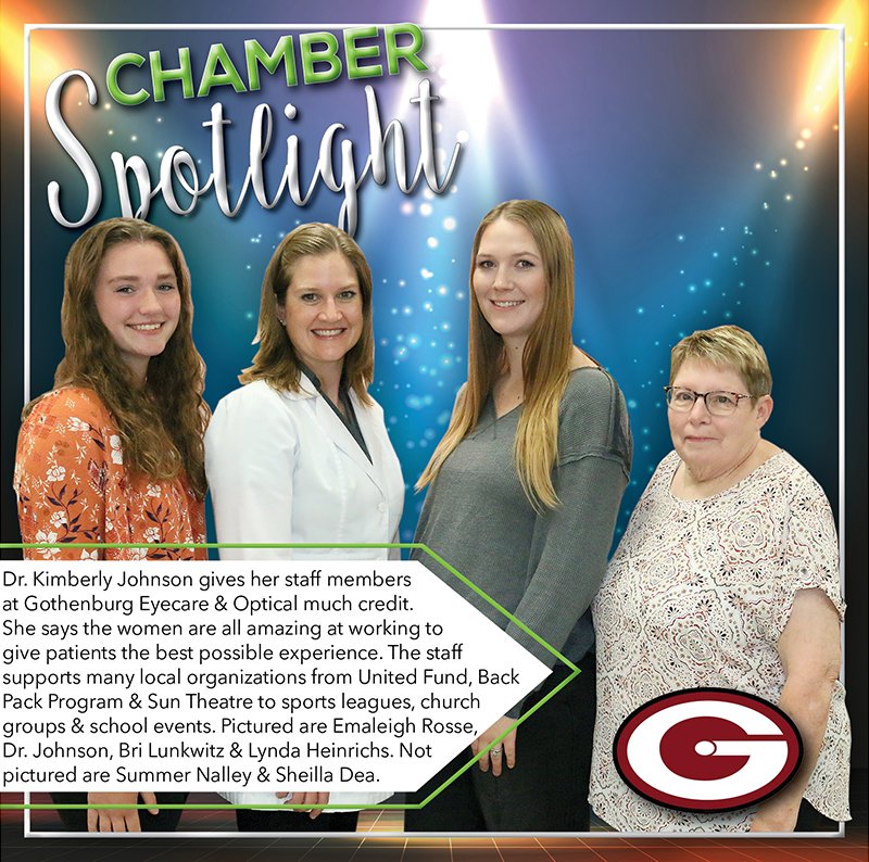 It's professional service that makes all the difference at Gothenburg Eyecare &amp; Optical. Whether it's a pain-free check-in or finding stylish frames, Dr. Kimberly Johnson and her staff are focused on providing a pleasant patient experience. Call 537-2020 to make an appointment.