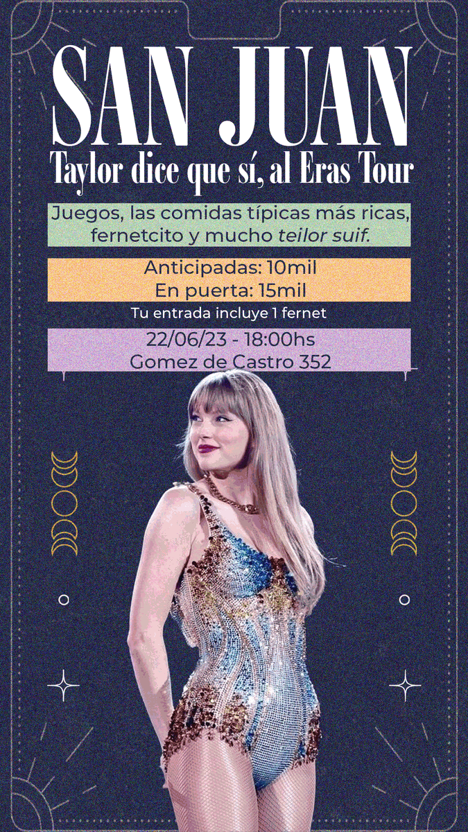 cobayito123's tweet photo. Te invitamos a la primera gran fiesta patronal Taylor Swift, juegos, comidas, john kai, all too well 10 minutes version, fernet y pajagua macanada, a beneficio del Eras Tour, entradas al 0984555635 👈 https://t.co/s1gA0L1qsn