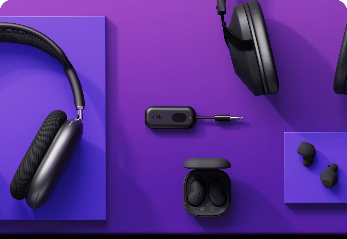 twelvesouth's tweet photo. Say hello to #AirFlyPro Matte Black 👋 The world’s most popular #Bluetooth adapter is now available in matte black to match popular @Bose, @beatsbydre, @Sony, @JBLaudio headphones and more! Shop now at #TwelveSouth: https://t.co/UGJNb1t6K4 https://t.co/kRWBxtB6Lc
