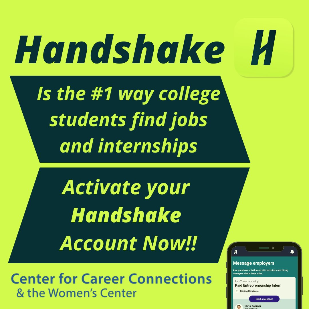 Hey <a href="/BellevueCollege/">Bellevue College</a> students! Are you looking for ways to apply for Internships and Jobs? Are you looking for employers who ACTUALLY want to hire students? 

Activate you Handshake account now! 

bellevuecollege.edu/careers/handsh…

#College #internship #jobhunt #summerinternship #Jobs