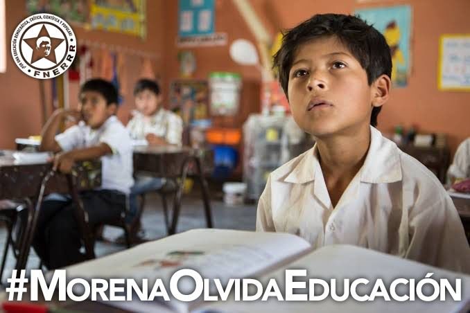 Edithlv12165464's tweet photo. ✊🏻#MorenaOlvidaEducación

📣En el contexto de los preparativos a las elecciones del año entrante, los estudiantes de la FNERRR denunciamos que el partido en el poder está más preocupada por elecciones internas y sus corcholatas, que por las necesidades educativas de México. https://t.co/7MytONydWA