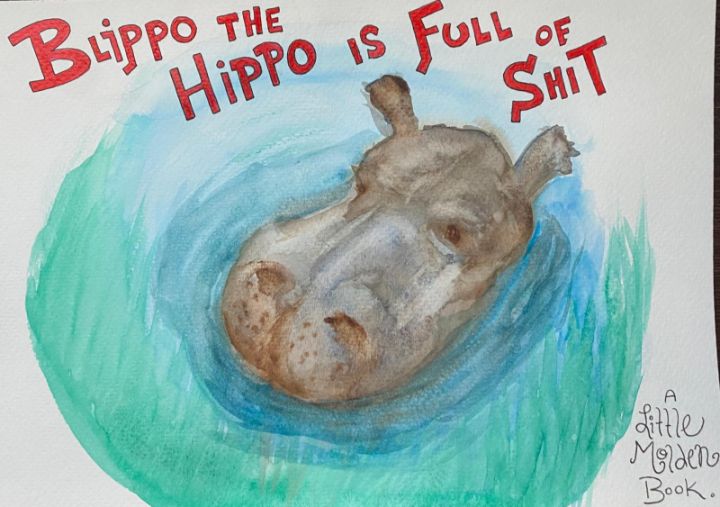 Art of the Day: 'Blippo the Hippo'. Buy at: ArtPal.com/littlemoldenbo…