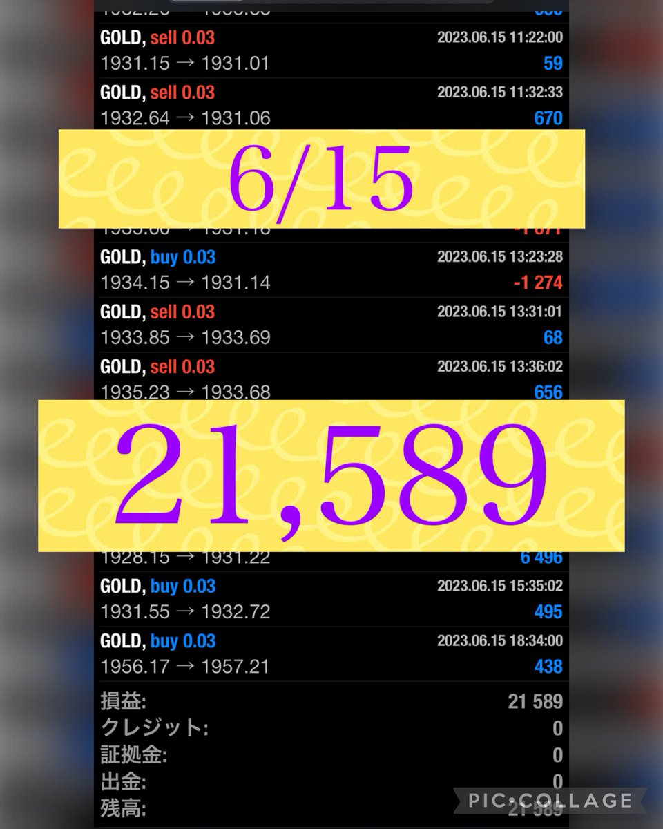 おはようございます^ ^
6/15の実績です！

🔴RED実績(0.02)🔴
利益:18,018(DD82.6)
🟣Purple(0.03)🟣
利益:21,589 (DD6.6)

REDは最大DD82.6%です。あと少し上がるとロスカですね🤔

初心者さんもサポートします🔰
気になる方はご連絡お願い致します🙇
オプチャ
x.gd/Jyw4D

FX EA
#ad