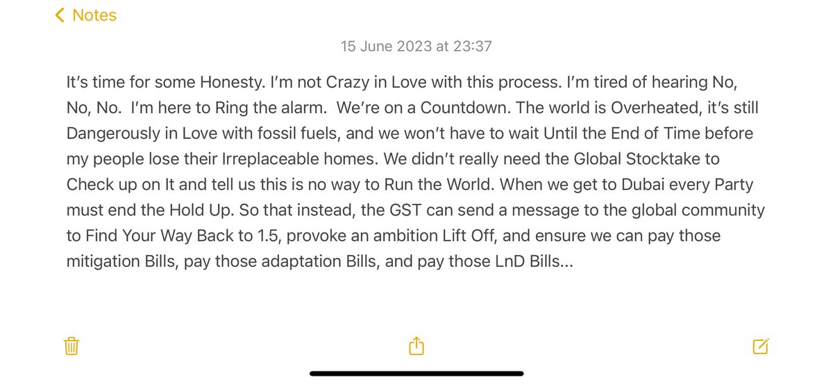 In honor of <a href="/Beyonce/">BEYONCÉ</a> 🙏 being around the corner from the Bonn #SB58, here's my slightly less formal take on  the  last two weeks of #climate talks: