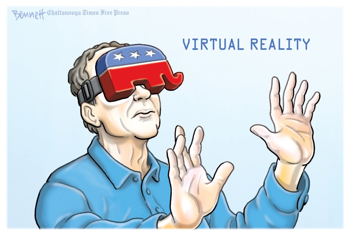 6/16/2023- Virtual Reality #GOP #RepublicanParty #Delusional #REALITY #VirtualReality #AlsoKnownAsNotReal tinyurl.com/552kb8kk