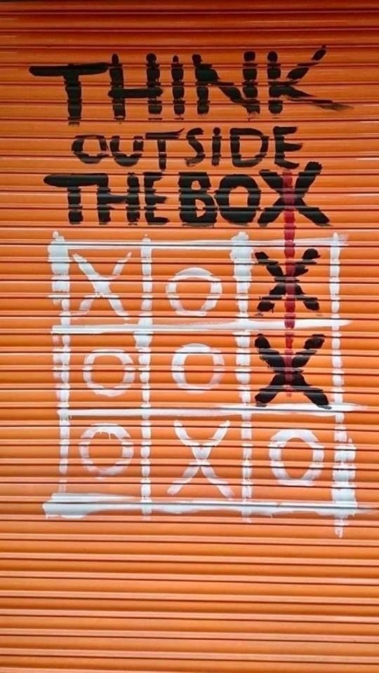 NoraAnipe's tweet photo. Think outside the box https://t.co/rz2XSHPWUg