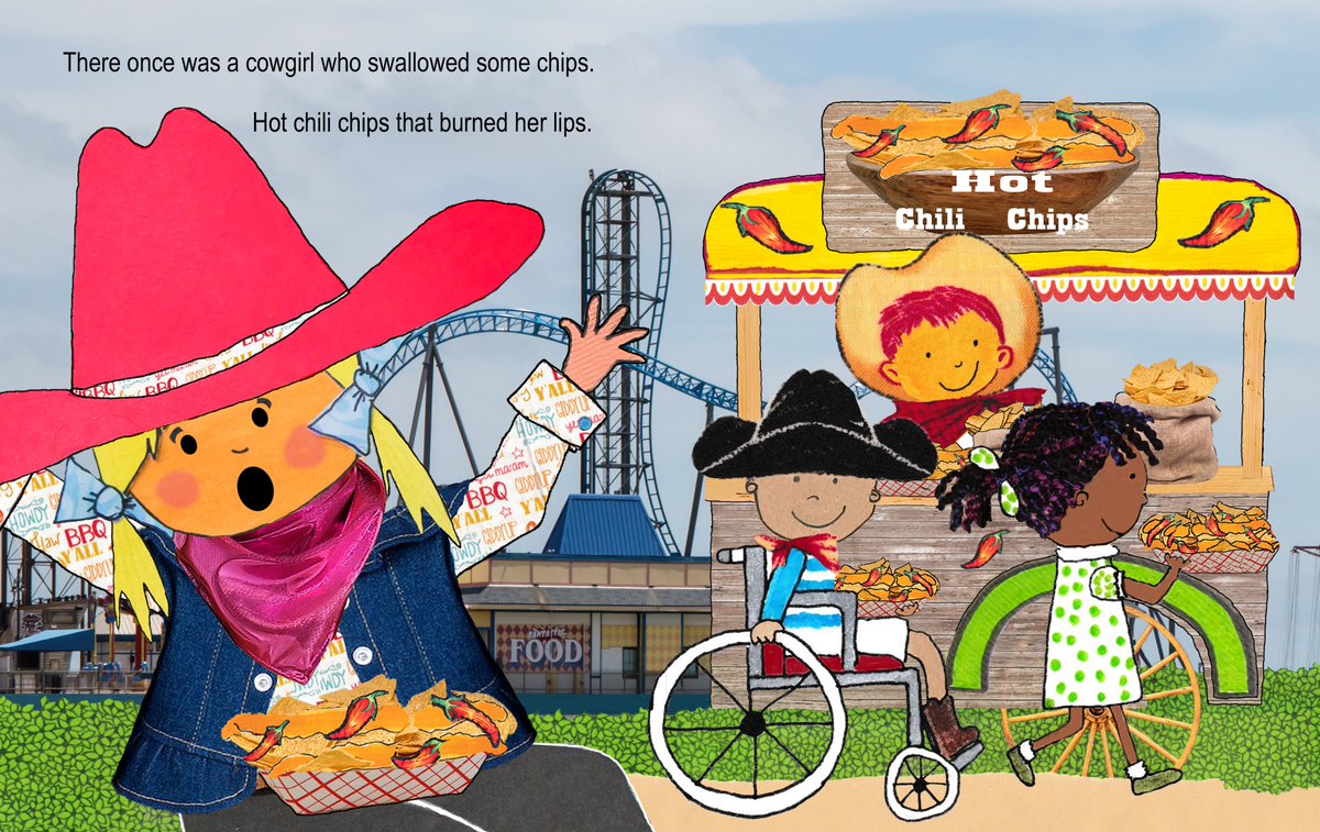 From funnel cakes and corn dogs to biscuits and cider, nothing can stop our young cowgirl...except maybe a bellyache? THERE WAS A YOUNG COWGIRL is an update on the classic story in an all-new locale - the State Fair! #Pbpitch
