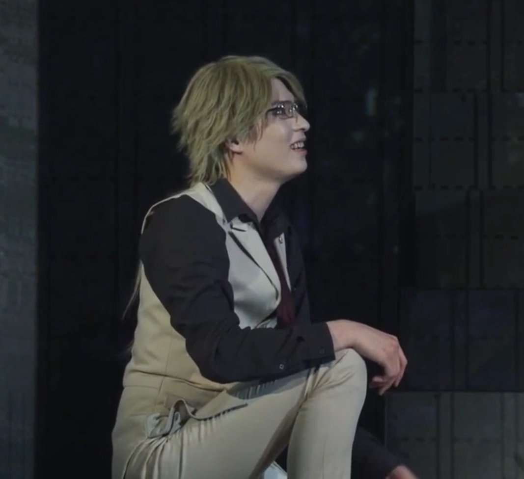 the way he smiles at the little girl when hes trying to calm her down in the stageplay. kill me now