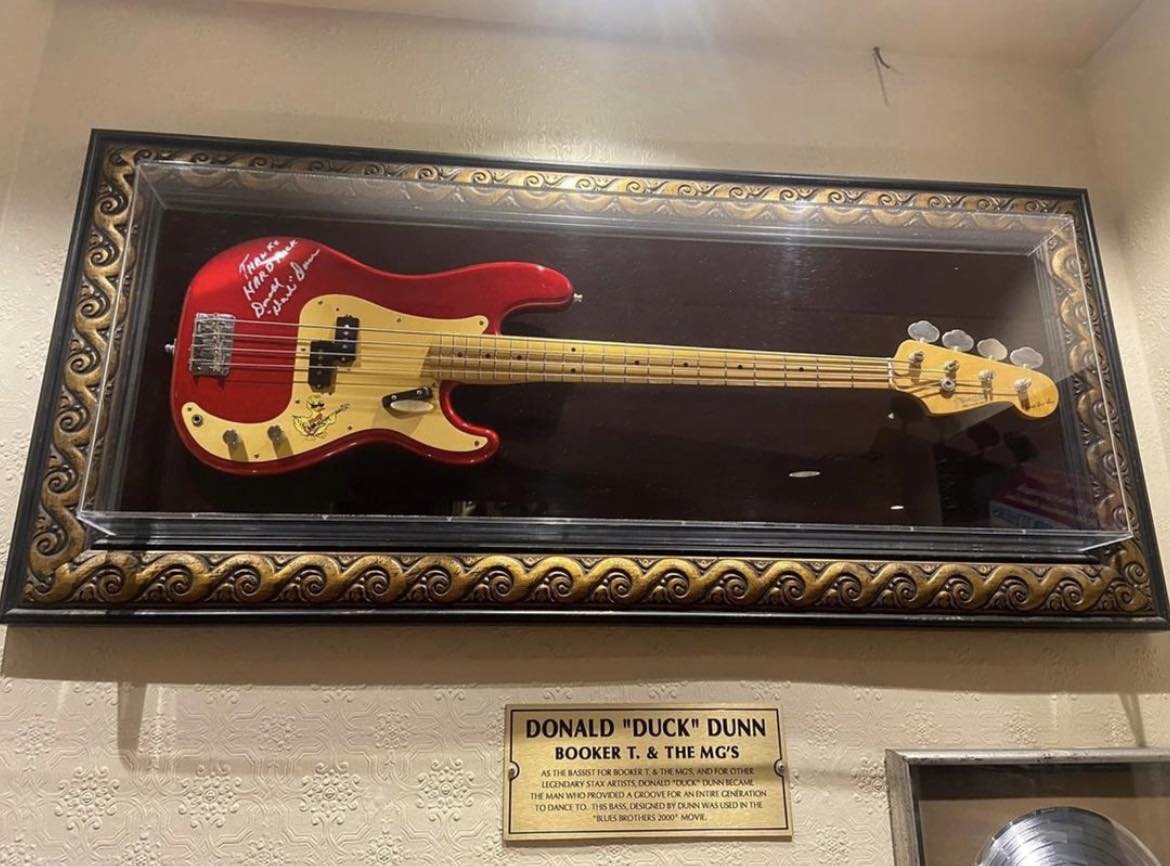 Donald 'Duck' Dunn's red Fender P-Bass from Booker T. & The MG's