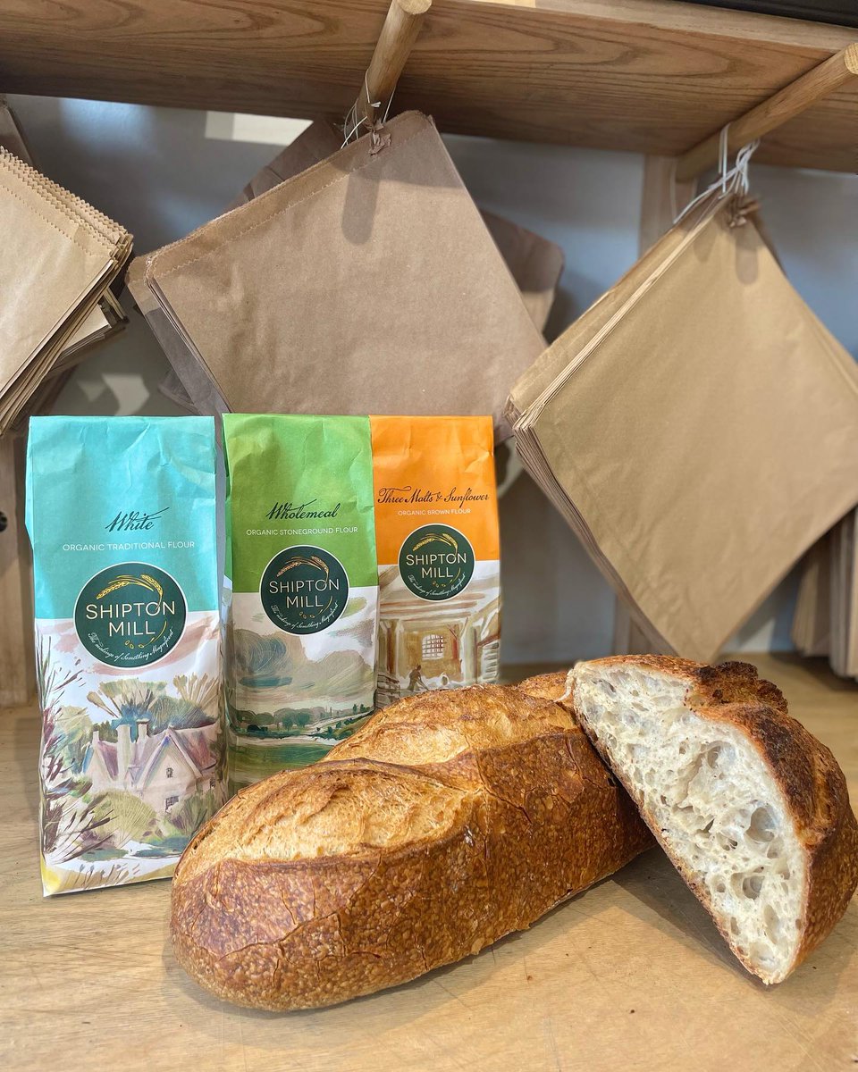 If you didn’t know already , we have a selection of sundries on the shelf . We’ve  just had a delivery of shiptonmill flour . We have traditional white , three malt and sunflower brown , and wholemeal flour  All soil association organic … crumb down and pay us a visit . We have