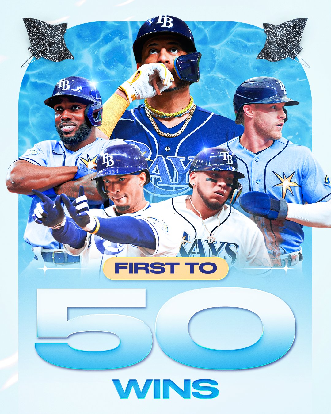 MLB on X: .@RaysBaseball started the season on 🔥, and haven't let up  since. They are the first team to 50 wins!  / X