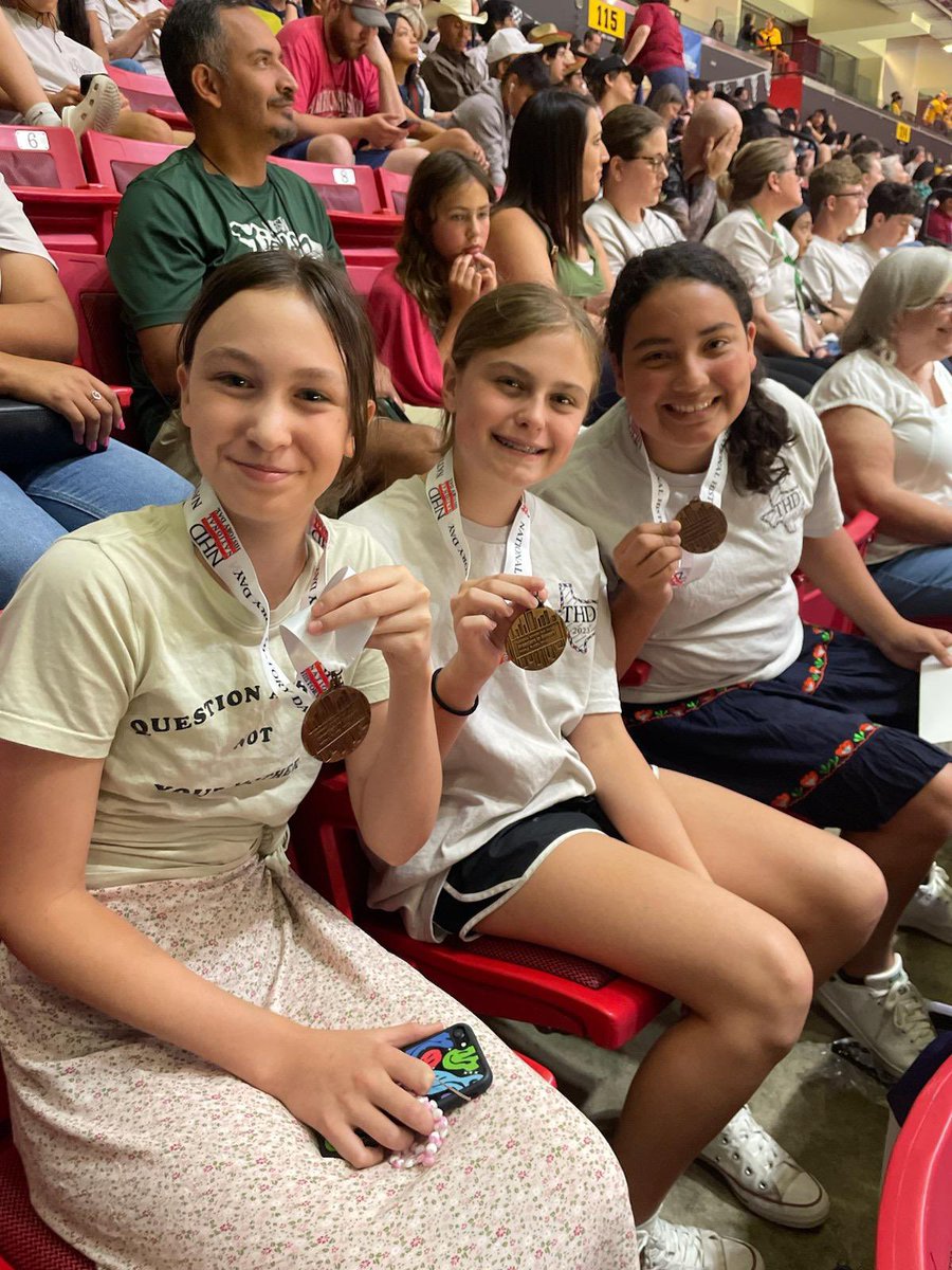 Congratulations to Emma, Finley and Katarina!!! Our Texans won 🥉 place at NATIONAL History Day. We are so proud of the hard work that you put in. It’s a great day to be a Texan #TMSTexans #TrueGrit #WacoISD #nationalhistoryday