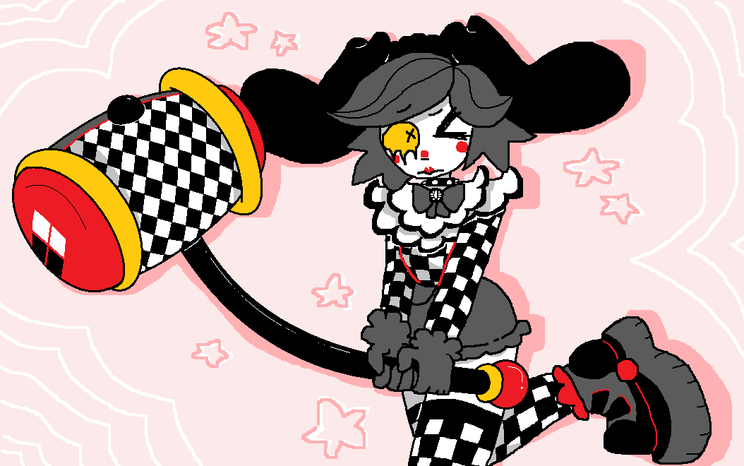 hypoell's tweet photo. shes got a big hammer that may or may not be scp-3728 https://t.co/f5CxHsqAsS