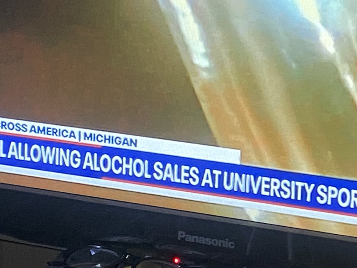 JermikkoDesign's tweet photo. @DawnHasbrouck hi Dawn, I am watching your News  session “ Bill, allowing alcohol sale at university, sporting events advances” somebody at the station can’t spell alcohol. They have a spelled ALOCHOL so they may want to correct it. https://t.co/Je9iw2QC9E