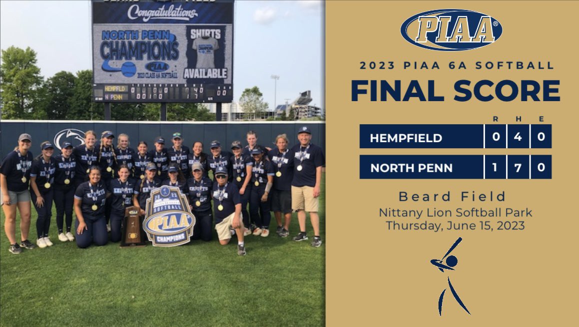 PIAASports's tweet photo. #PIAASoftball 6A Champion https://t.co/7P835jVjx6