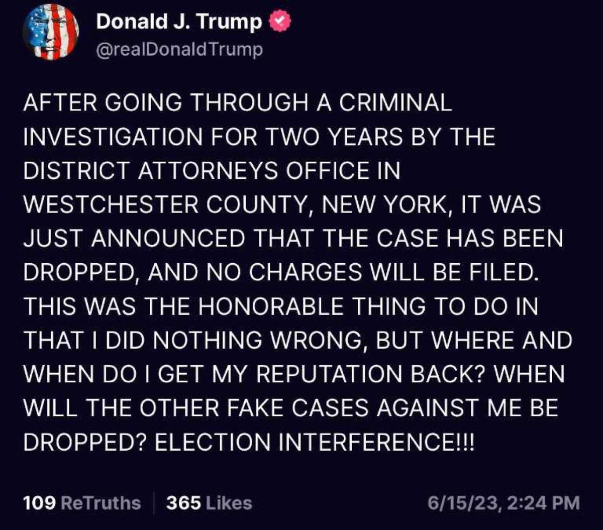 🚨🚨🚨BREAKING NEWS: NEW YORK HAS DROPPED THE CHARGES AGAINST TRUMP🥳🥳🥳