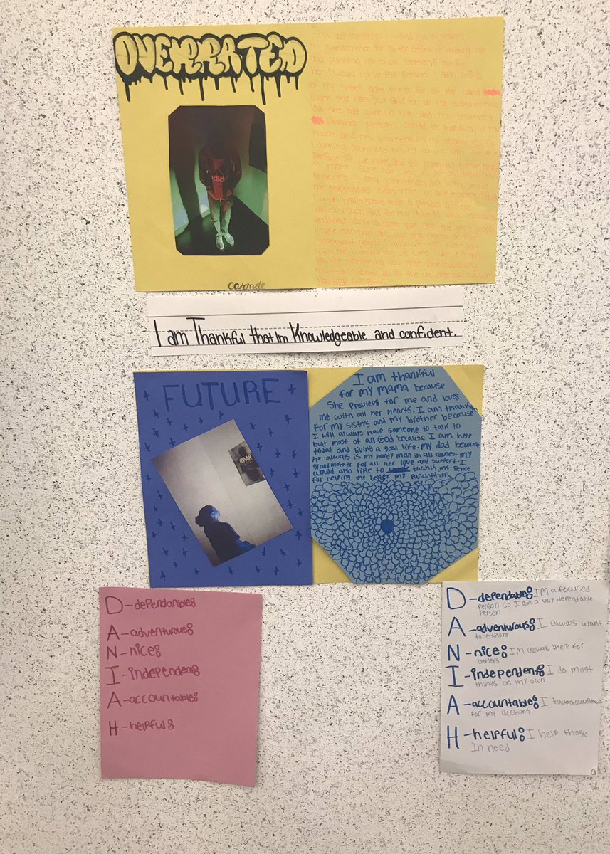 Education1939's tweet image. Acrostic Poems reflect who you are when you look into the mirror…@MrSuperPowers_ check out our Toros using poetry to identify their sense of self! Who am I?? Keep in mind we are “Artist” and we are sensitive about our work. “Badu”
@mprosperscience @JonesMS_AISD @ReadingWARapper