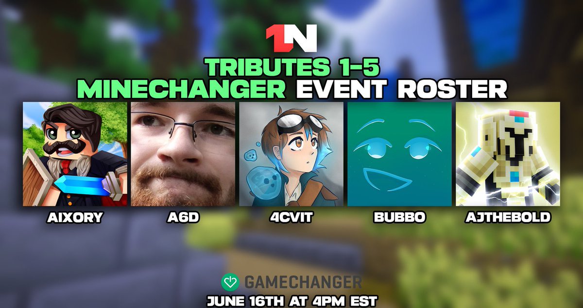 GameChangerOrg's tweet photo. So what's everyone think of the MineChanger lineup so far? 👀 

Which creator are you most excited to watch? ⛏️ https://t.co/jNDsyz1RRj