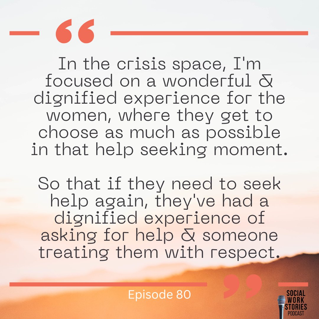 So many take-home messages in this rich practice piece from a #socialworker in the #FamilyViolence & #DomesticViolence space. What is something that resonated with you in this #socialworkstoriespodcast episode?
#socialworkstories #socialworkstudent #socialwork