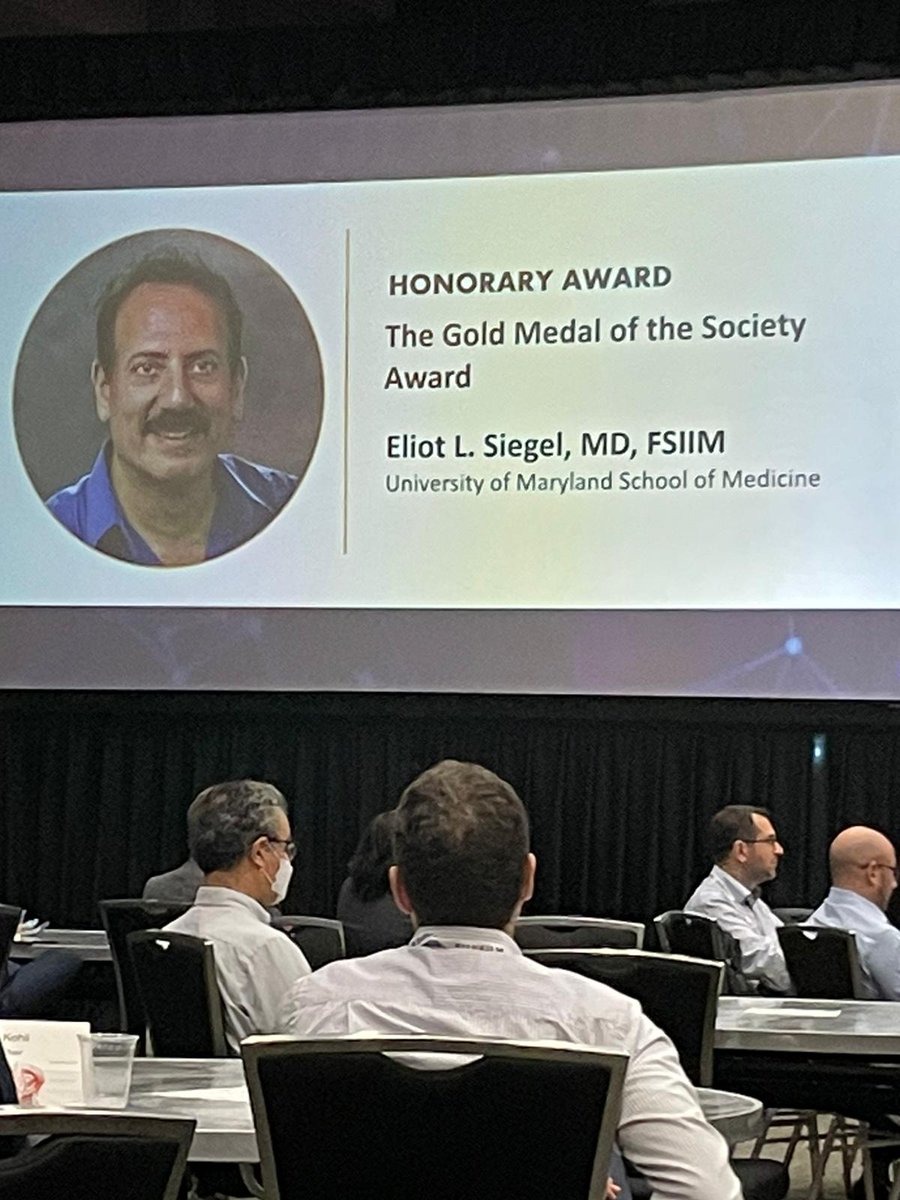 Congratulations to our senior advisor Dr. Eliot Siegel <a href="/EliotSiegel/">Eliot Siegel</a> for winning the 2023 SIIM Gold Medal of the Society Award!! 🎉🎊

<a href="/SIIM_Tweets/">SIIM</a> #SIIM23 #SIIM2023