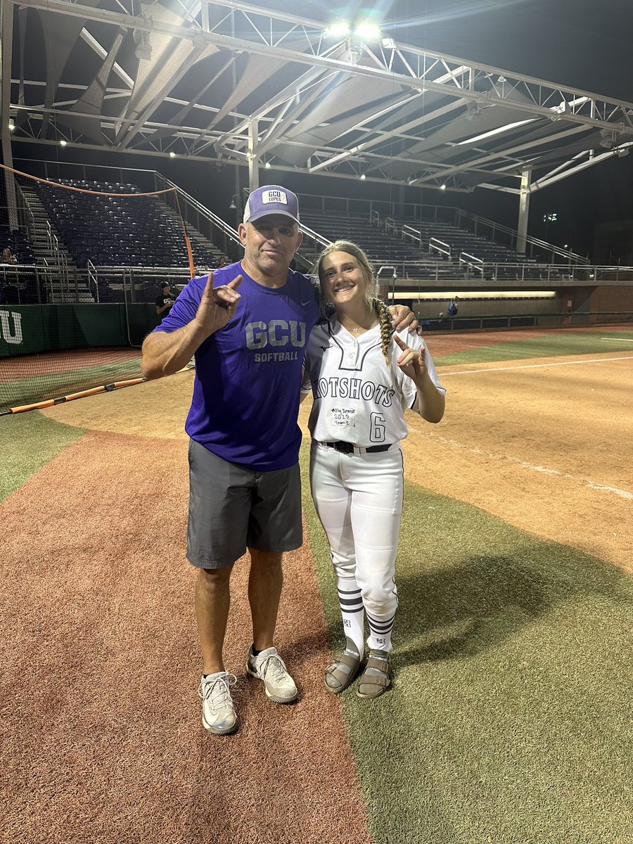 Thank you so much @GCU_Softball  I had a great time and learned so much!! Thank you Coach Hays for a great experience!
@16uHotshots @GlennHSSoftball